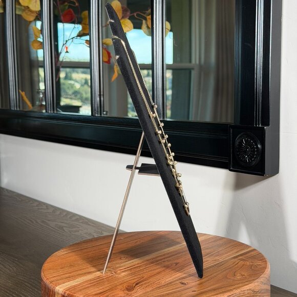 Layered Gold Multi-Strand Necklace with Bar & Bead Details - Picture 5 of 7